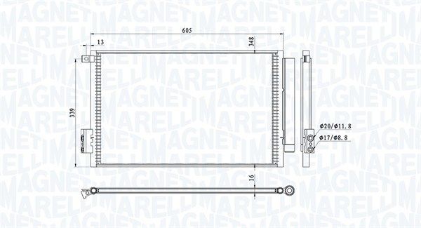 MAGNETI MARELLI 350203814000 Condenser, air conditioning