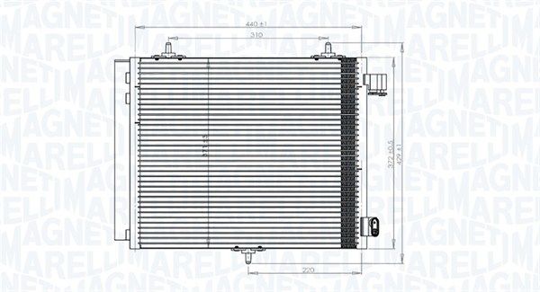 MAGNETI MARELLI 350203818000 Condenser, air conditioning