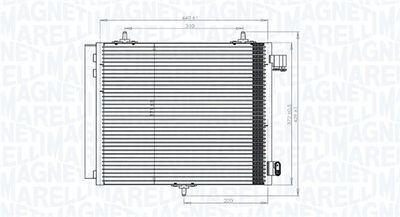 Condenser, air conditioning MAGNETI MARELLI 350203818000