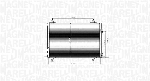 MAGNETI MARELLI 350203820000 Condenser, air conditioning