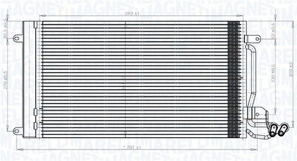 MAGNETI MARELLI 350203821000 Condenser, air conditioning