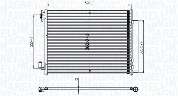 MAGNETI MARELLI 350203823000 Condenser, air conditioning