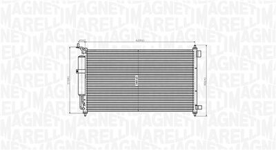 Condenser, air conditioning MAGNETI MARELLI 350203829000