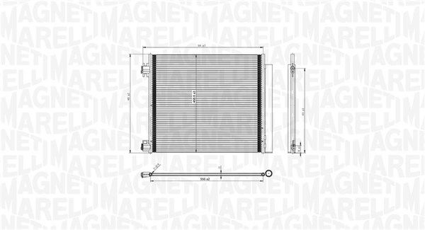 MAGNETI MARELLI 350203832000 Condenser, air conditioning