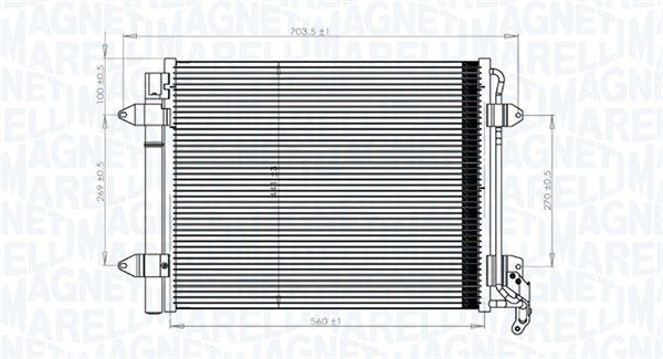 MAGNETI MARELLI 350203833000 Condenser, air conditioning