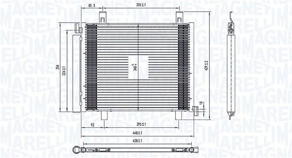 MAGNETI MARELLI 350203836000 Condenser, air conditioning