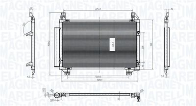Condenser, air conditioning MAGNETI MARELLI 350203837000