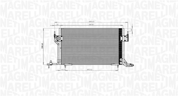 MAGNETI MARELLI 350203838000 Condenser, air conditioning
