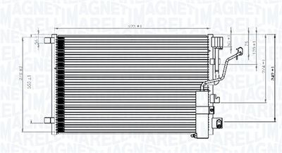 Condenser, air conditioning MAGNETI MARELLI 350203841000