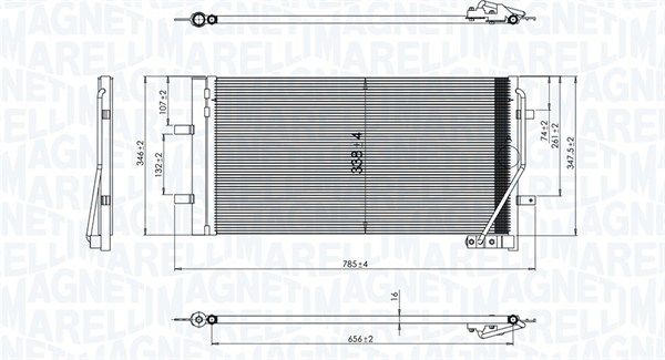 MAGNETI MARELLI 350203842000 Condenser, air conditioning