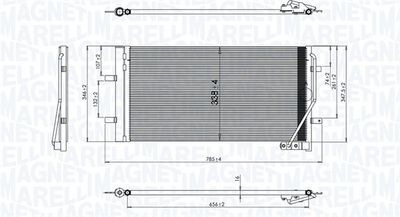 Condenser, air conditioning MAGNETI MARELLI 350203842000