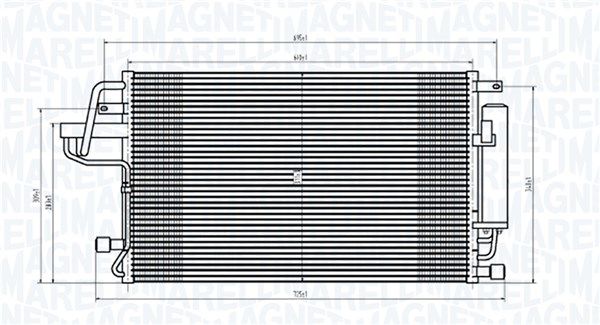 MAGNETI MARELLI 350203843000 Condenser, air conditioning