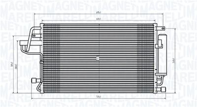Condenser, air conditioning MAGNETI MARELLI 350203843000