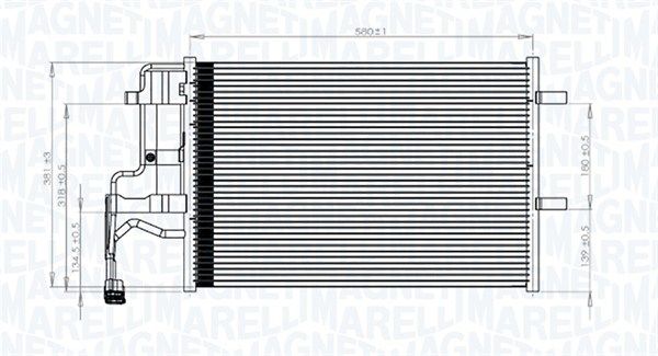 MAGNETI MARELLI 350203844000 Condenser, air conditioning