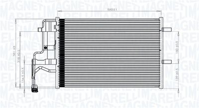 Condenser, air conditioning MAGNETI MARELLI 350203844000