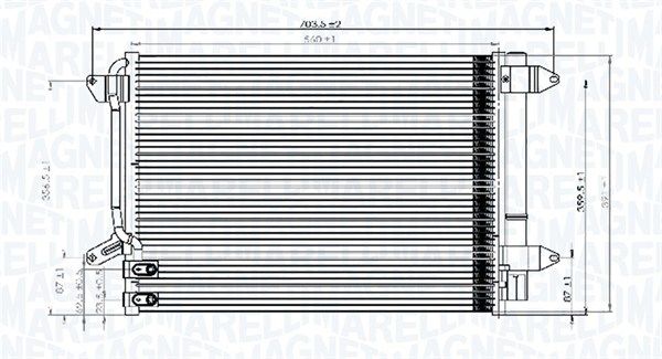 MAGNETI MARELLI 350203845000 Condenser, air conditioning