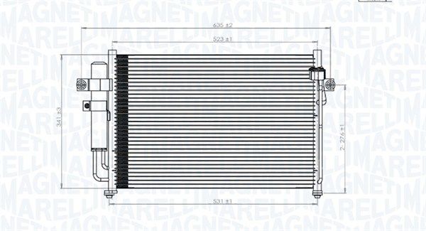 MAGNETI MARELLI 350203846000 Condenser, air conditioning