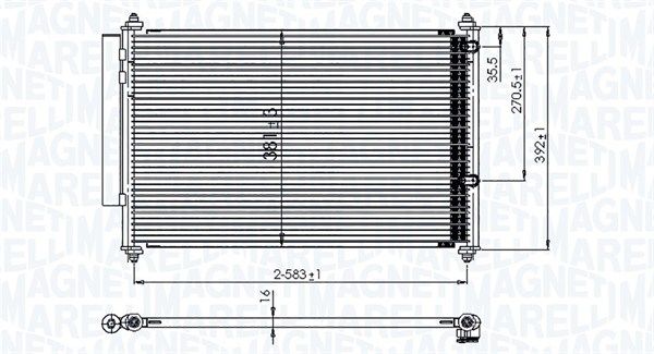 MAGNETI MARELLI 350203850000 Condenser, air conditioning