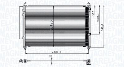 Condenser, air conditioning MAGNETI MARELLI 350203850000