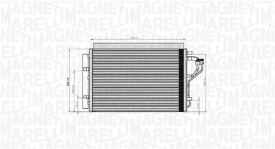Condenser, air conditioning MAGNETI MARELLI 350203851000