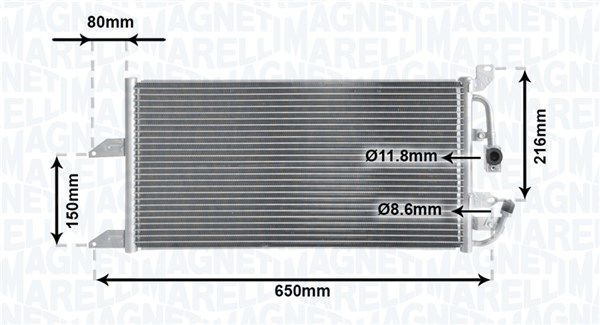 MAGNETI MARELLI 350203852000 Condenser, air conditioning