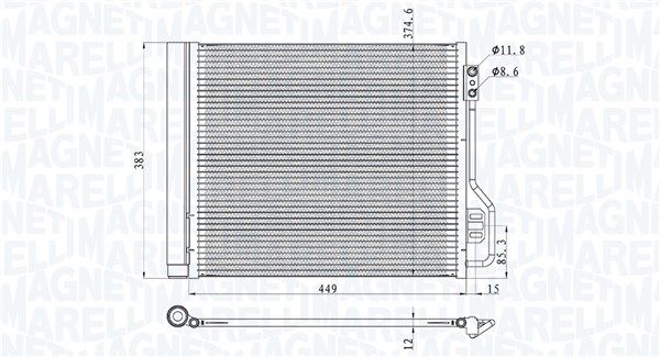 MAGNETI MARELLI 350203854000 Condenser, air conditioning