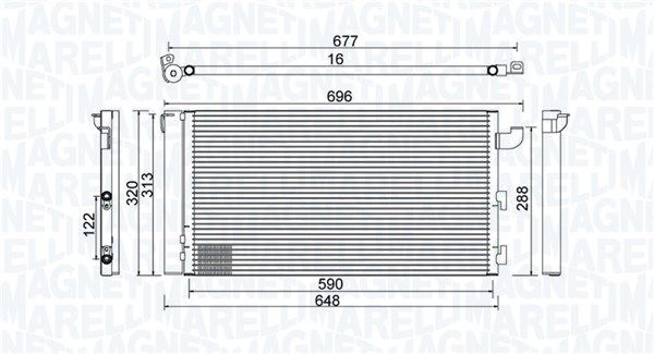 MAGNETI MARELLI 350203857000 Condenser, air conditioning