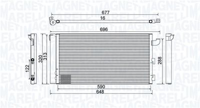 Condenser, air conditioning MAGNETI MARELLI 350203857000