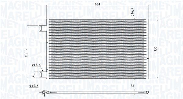 MAGNETI MARELLI 350203860000 Condenser, air conditioning