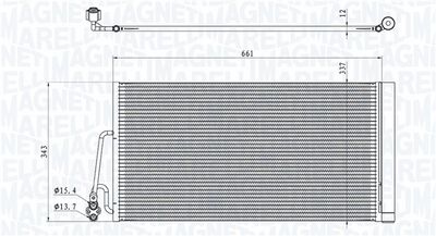 Condenser, air conditioning MAGNETI MARELLI 350203861000