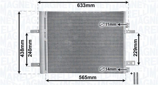 MAGNETI MARELLI 350203862000 Condenser, air conditioning