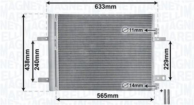 Condenser, air conditioning MAGNETI MARELLI 350203862000
