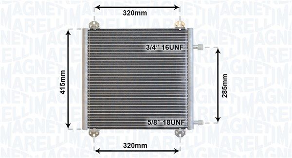 MAGNETI MARELLI 350203866000 Condenser, air conditioning