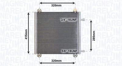 Condenser, air conditioning MAGNETI MARELLI 350203866000