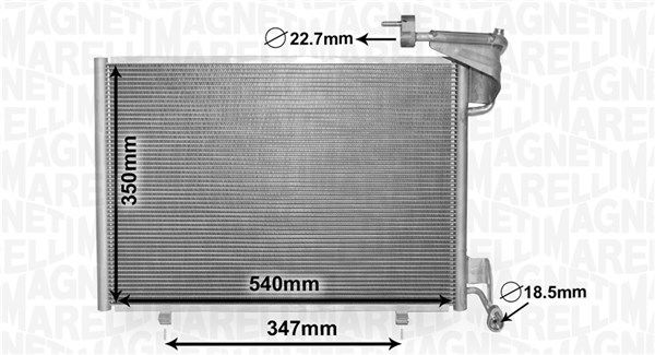MAGNETI MARELLI 350203870000 Condenser, air conditioning