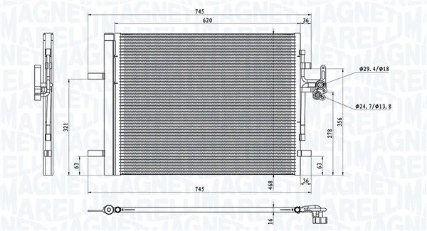 MAGNETI MARELLI 350203873000 Condenser, air conditioning