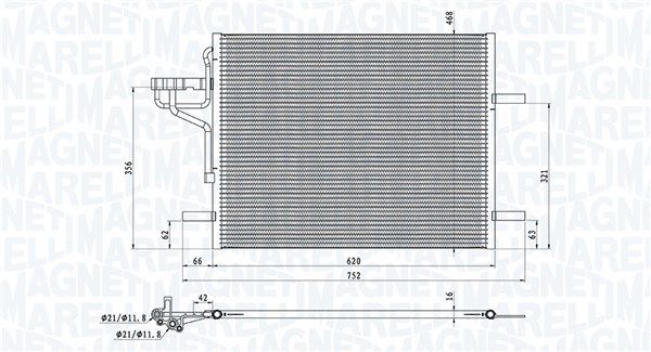 MAGNETI MARELLI 350203876000 Condenser, air conditioning