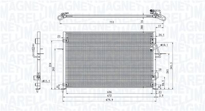 Condenser, air conditioning MAGNETI MARELLI 350203878000