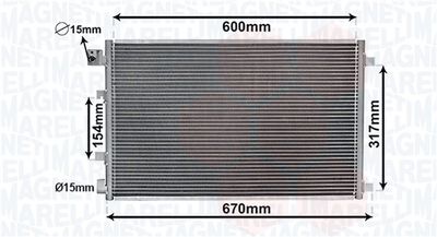 Condenser, air conditioning MAGNETI MARELLI 350203879000