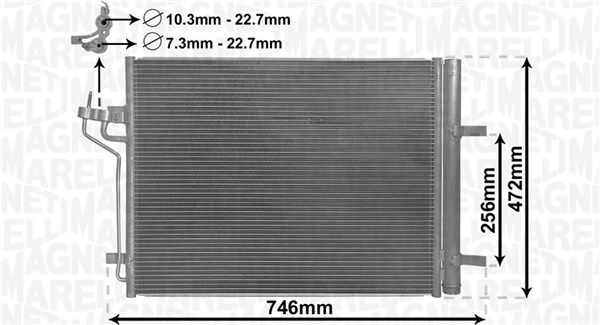 MAGNETI MARELLI 350203880000 Condenser, air conditioning