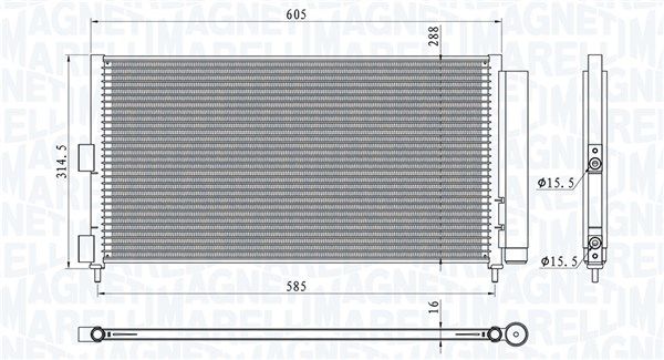 MAGNETI MARELLI 350203881000 Condenser, air conditioning