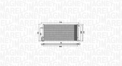 Condenser, air conditioning MAGNETI MARELLI 350203882000