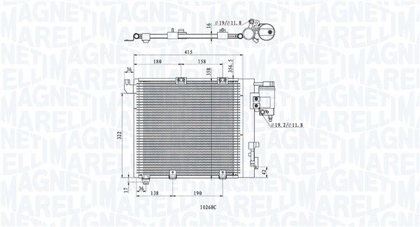 MAGNETI MARELLI 350203885000 Condenser, air conditioning