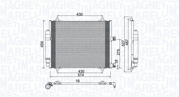 MAGNETI MARELLI 350203886000 Condenser, air conditioning