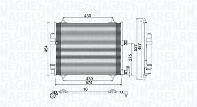 Condenser, air conditioning MAGNETI MARELLI 350203886000