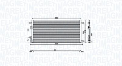 Condenser, air conditioning MAGNETI MARELLI 350203887000