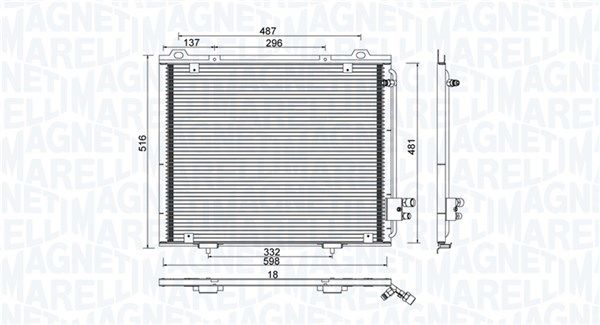 MAGNETI MARELLI 350203889000 Condenser, air conditioning