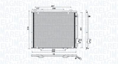 Condenser, air conditioning MAGNETI MARELLI 350203889000