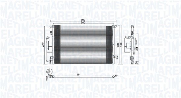 MAGNETI MARELLI 350203892000 Condenser, air conditioning
