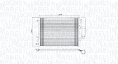 Condenser, air conditioning MAGNETI MARELLI 350203893000